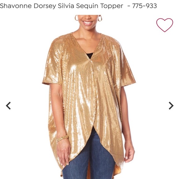 Shavonne Dorsey Silvia Sequin Topper 1X - Picture 1 of 6